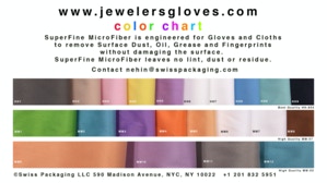 Available Colors for Jewelers Gloves by Swiss Packaging